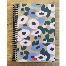 Colornote Papirüs Çiçek Serisi  Çizgili Defter, Spiralli, Sert Kapaklı (Ebat: 16 x 23 Cm), 100 Yaprak