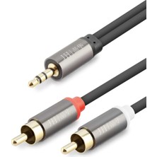 TKÇ 3.5 mm To 2rca Kablo 2lıne Gold 3m Siyah HDX1068