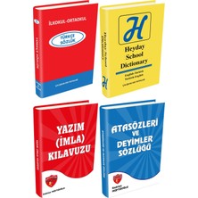 Çalışkan Arı Yayınları Çalışkan Arı Türkçe + Ingilizce + Imla + Atas Sözleri ve Deyim Sözlük Seti 4 Kitap Maarif Model