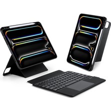 Alstrap Samsung Galaxy Tab S10 Fe / S9 Fe / S10 Lite 10.9" Uyumlu Magic Multistand Işıklı Klavyeli Touchpadli Tablet Kılıfı