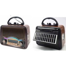 TKÇ Nostaljik Tasarım Bluetooth / USB / Sd Kartlı Taşınabilir Şarjlı Radyo RT-772
