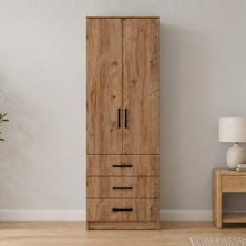 Midoser Easy Atlantik Çam 2 Kapılı 3 Çekmeceli Gardırop