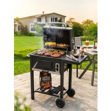 Padilon Tekerlekli Kapaklı Kömürlü Mangal Barbekü 45X32 cm Izgara