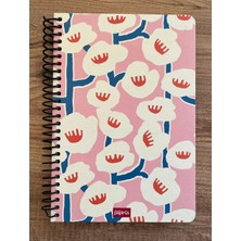 Colornote Papirüs Çiçek Serisi Çizgili Defter, Spiralli, Sert Kapaklı, (Ebat: 16 x 23 Cm), 100 Yaprak