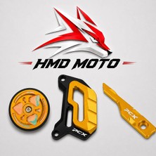 Hmd Moto Hmdmoto Honda Pcx Gold Renk Abs Sensör Koruyucu, Kaliper Koruyucu, Reflektör Üçlü Set