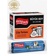 Kespack Çöp Torbası 65X80 Büyük Boy Mavi Renk 5+1 Çöp Poşeti