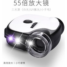 Profisher 55X Büyüteç Telefon Optik Makro Lens Büyüteç 2 LED 1 Uv LED Orca