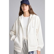 DeFacto Relax Fit Kapüşonlu Cepli Basic Fermuarlı Sweatshirt C1809AX26WN