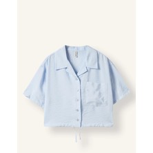 DeFacto Cropped Fit Kısa Kollu Gömlek Kız Çocuk D7641A825SM