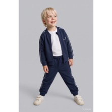 DeFacto 2'li Takım Baskılı Fermuarlı Sweatshirt Eşofman Altı Erkek Bebek I0150A526AU