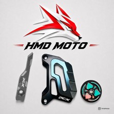 Hmd Moto Hmdmoto Honda Pcx Gri Renk Abs Sensör Koruyucu, Kaliper Koruyucu, Reflektör Üçlü Set