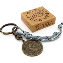 Solfera Antik Roma Sikke Imparator Marvel Antoninvs Gri Ipli Metal Anahtarlık KY209