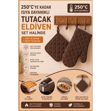 Miabella Home Fırın Eldiveni Fırın Tutacağı Premium Isı Geçirmez Mutfak Eldiveni Tutacak Isıya Dayanıklı Eldiven