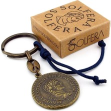 Solfera Antik Roma Sikke Imparator Marvel Antoninvs Lacivert Ipli Metal Anahtarlık KY208