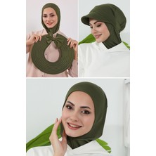 Aisha's Design 3'lü Tak-Çık Bone,siperlik ve Şapka Seti Tesettür,st-1p