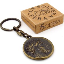 Solfera Antik Makedonya Kralı Filip Sikke Imparator Bronz Metal Anahtarlık KY210