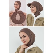 Aisha's Design 3'lü Tak-Çık Bone,siperlik ve Şapka Seti Tesettür,st-1p
