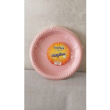 Evim 365 25LI Tek Kullanımlık Plastik Tabak Pembe