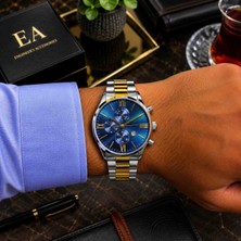 Engineer's Accessories Erkek Saati Çelik Takvimli Mavi/gold