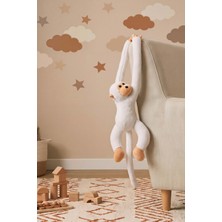 Beyaz Elleri Yapışabilen Maymun Peluş Oyuncak