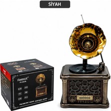 MAROOBLE Retro Bluetooth Hoparlör Fm Radyo, Usb, Tf Kart Destekli Gramofon Tasarımlı Speaker