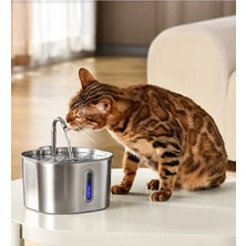Majo Paslanmaz Çelik Arıtmalı Su Pınarı 2.2 Litre – Kedi ve Köpek Otomatik Su Kabı (74OZ) Veterier Onaylı BP02 MJ-700