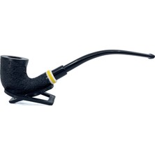 Pipsan Dapper Churchwarden (Okuma) Piposu 9 mm Filtreli Gül Kökü - Siyah 3765