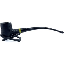 Pipsan Dapper Churchwarden (Okuma) Piposu 9 mm Filtreli Gül Kökü - Siyah 3768