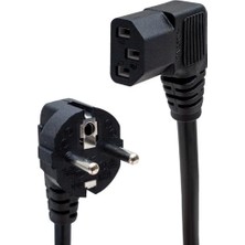 Temiz Pazar 3x1 mm 1.8 Metre 90 Derece L Tip Posetli C13 Power Kablo