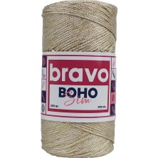 Bravo Boho Sim Polyester Makrome 016 Koyu Krem Gold Simli