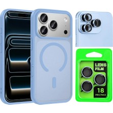 Vendas iPhone 18 Pro Max Kılıf M-safe Şarj Özellikli Zore Babet Kapak + Kamera Lens Koruyucu