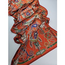 Tomris Şal Lüks Vual Ipek Şal Hijab Fular Scarf Shawl Çift Taraflı Hanedan Model 70 x 180