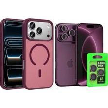 Vendas iPhone 18 Pro Max Kılıf M-safe Şarj Özellikli Zore Babet Kapak + Kamera Lens Koruyucu