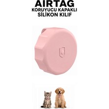 Conocer Airtag Uyumlu Köpek ve Kedi Tasma Kılıfı Tam Koruma Klasik Yumuşak Soft Silikon Airtag Kılıfı
