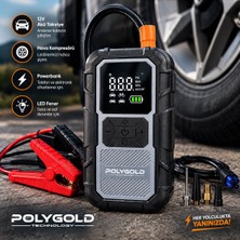 R8 Saat 1200A Akü Takviye Cihazı 150 Psı Hava Kompresörlü Powerbank LED Fener 4’ü 1 Arada