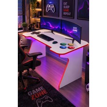 Alpa Ev Mobilya Profesyonel Rgb Ledli Oyuncu Masası 140*75*75 cm Bilgisayar Masası Gamer Çalışma Masası