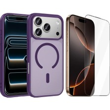 Vendas iPhone 18 Pro Max Kılıf M-safe Şarj Özellikli Zore Babet Kapak + Cam Ekran Koruyucu