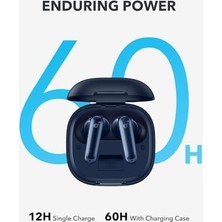 TeknoKapsül Soundcore By, P40I Kablosuz Kulaklık, Ortam Gürültüsüne Uyumlu Anc, Güçlü Bas, 60 Saat Çalma Süresi, 2'si 1 Arada Kılıf ve Telefon Standı, Ipx5, Kablosuz Şarj, Bluetooth 5.3, Lacivert