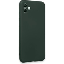 Drop Tedarik Samsung Galaxy A04E Kılıf First Silikon - Koyu Yeşil