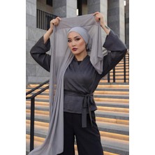 Aisha's Design Arkadan Bağlanan Penye Iç Boneli Pratik Şifon Şal,ps-51