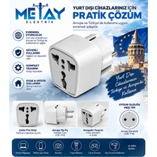 Fetih Universal Fişleri Türkiye ve Avrupa Fişine Dönüştürücü Adaptör