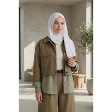 Aisha's Design Arkadan Bağlanan Penye Iç Boneli Pratik Şifon Şal,ps-51