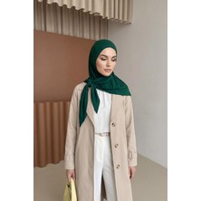 Aisha's Design Nefes Alan, Esnek, Günlük Konforlu Kaymaz Penye Üçgen Eşarp,b-41
