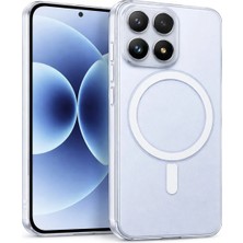 Vissona Mi 17 Uyumlu Kamera Korumalı Magsafe Wireless Şarj Özellikli Lüks Şeffaf Silikon Telefon Kılıfı