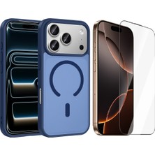 Vendas iPhone 18 Pro Max Kılıf M-safe Şarj Özellikli Zore Babet Kapak + Cam Ekran Koruyucu