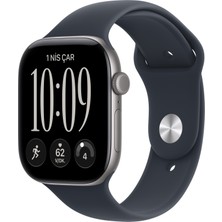 Apple Watch Series 12 Gps + Cellular, 42 mm Uzay Grisi Alüminyum Kasa ve Lacivert Spor Kordon - S/m