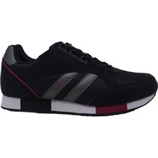 Lescon Boston 5 Erkek Siyah Bağcıklı Sneakers Spor Ayakkabı