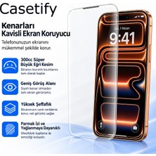 Casetify iphone 13 300 cc Border Glass Full Şeffaf Kavisli Ekran Koruyucu