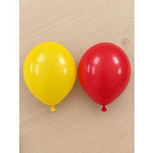 As Balon 100’LÜ Sarı Kırmızı Balon Seti 12 Inç – 50 Sarı 50 Kırmızı – 5 Metre Balon Şeridi Hediyeli – Parti, Doğum Günü ve Taraftar Süsleme Seti