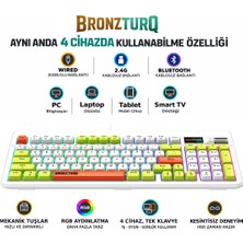 Bronzturq MK1120 Rgb Red Switch 3n1(Wired + 2.4g + Bluetooth)  RMekanik Klavye